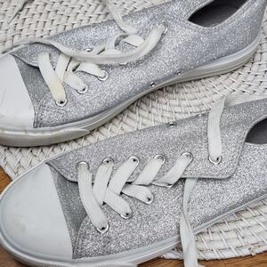 Sparkling Silver Women's Sneakers